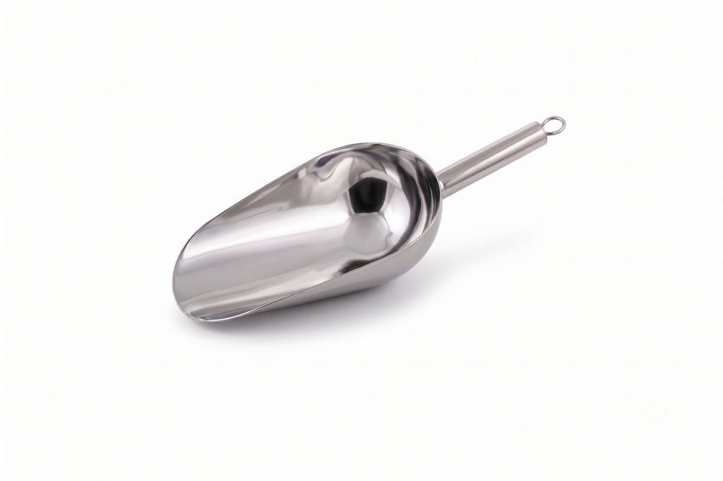 Round stainless steel 18/8 food scoop 150 ml