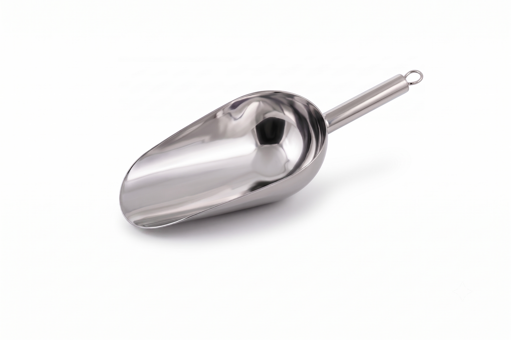Round stainless steel 18/8 food scoop 250 ml
