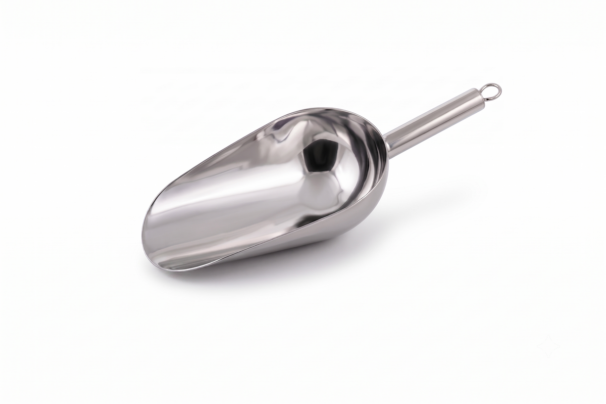 Round stainless steel 18/8 food scoop 250 ml
