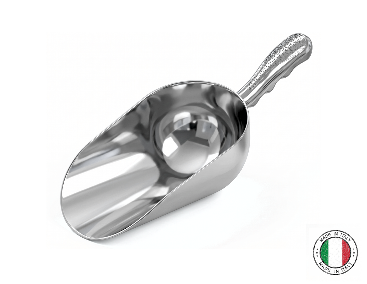 Round aluminium food scoop 1000 ml