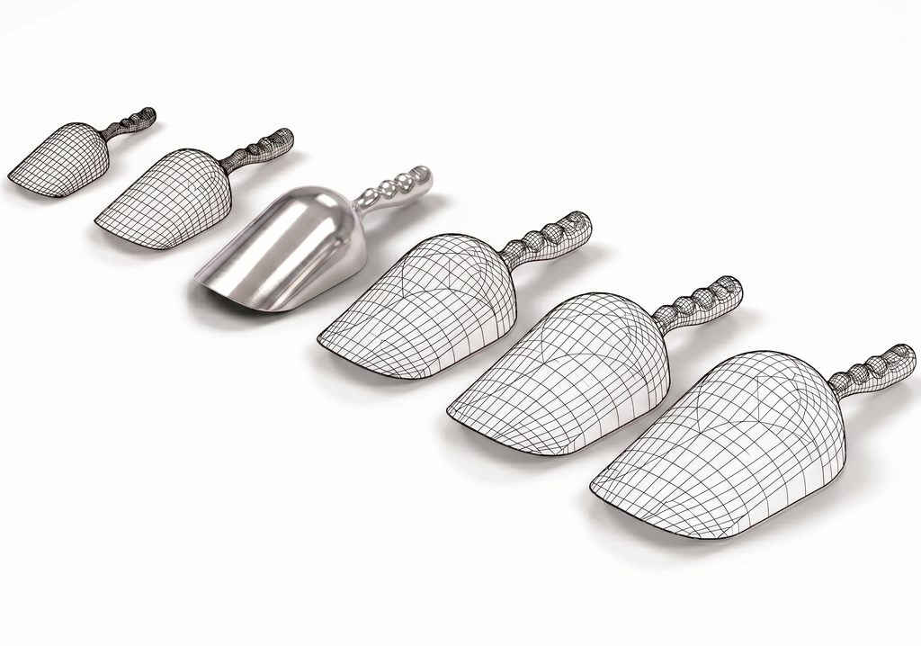 Lebensmittelschaufel rund Aluminium 650 ml