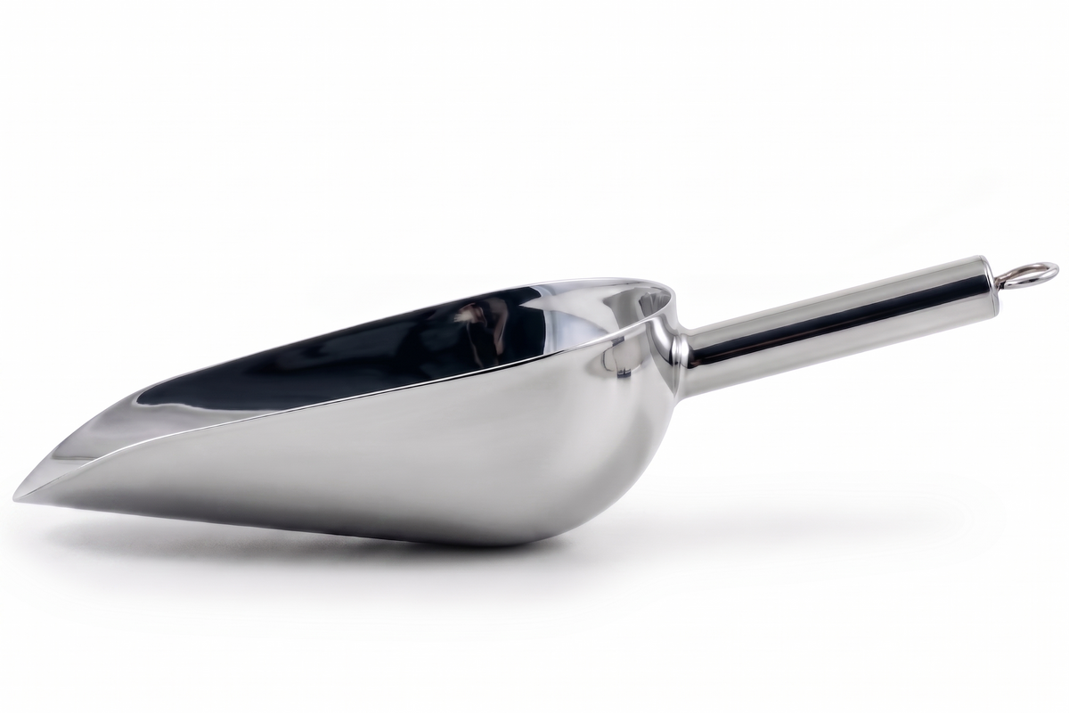 Round stainless steel 18/8 food scoop 950 ml