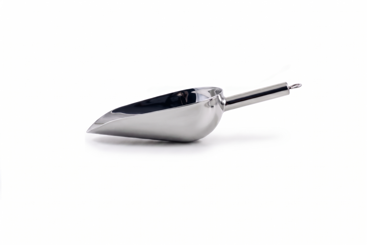 Round stainless steel 18/8 food scoop 250 ml