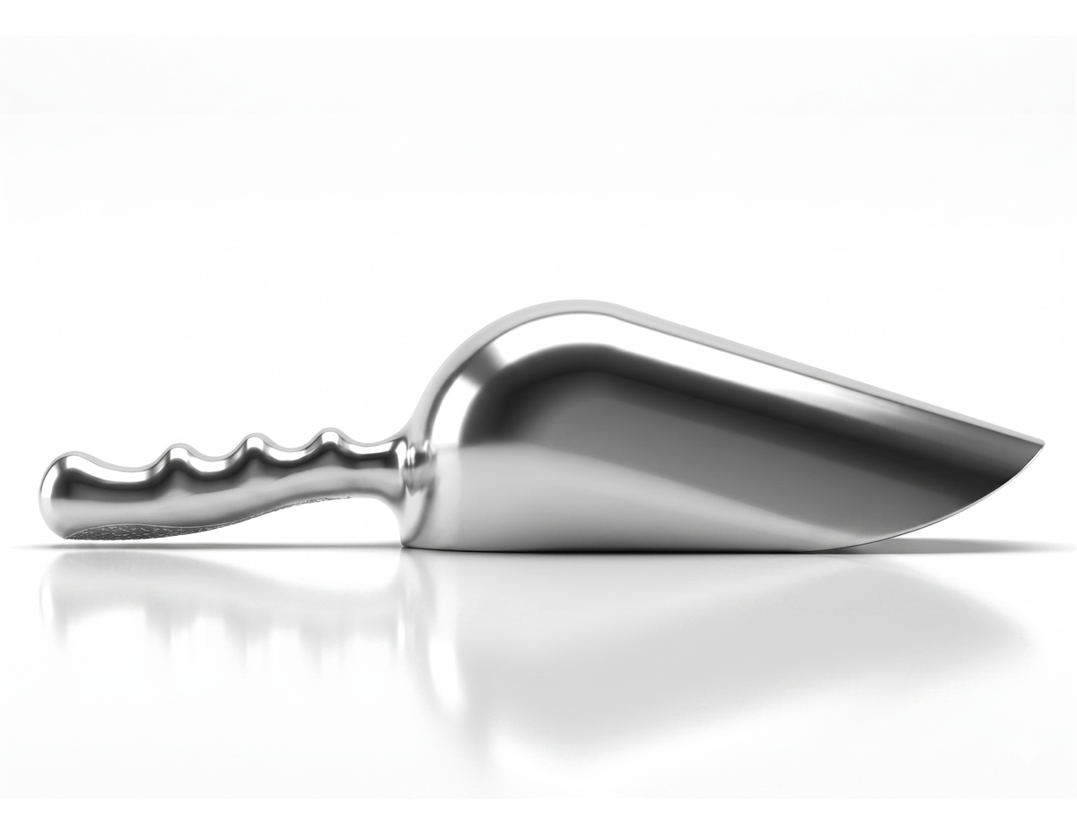 Round aluminium food scoop 2600 ml