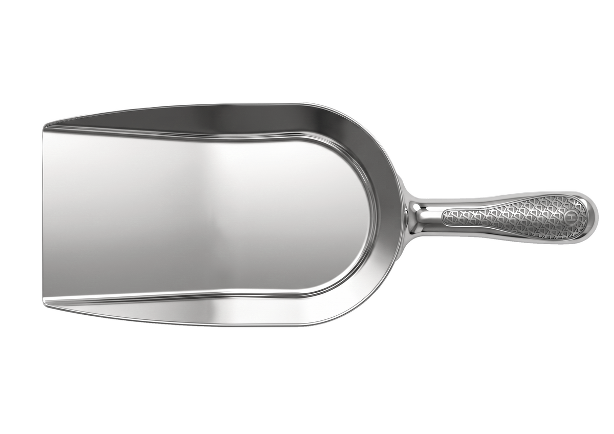 Flat aluminium food scoop 1500 ml