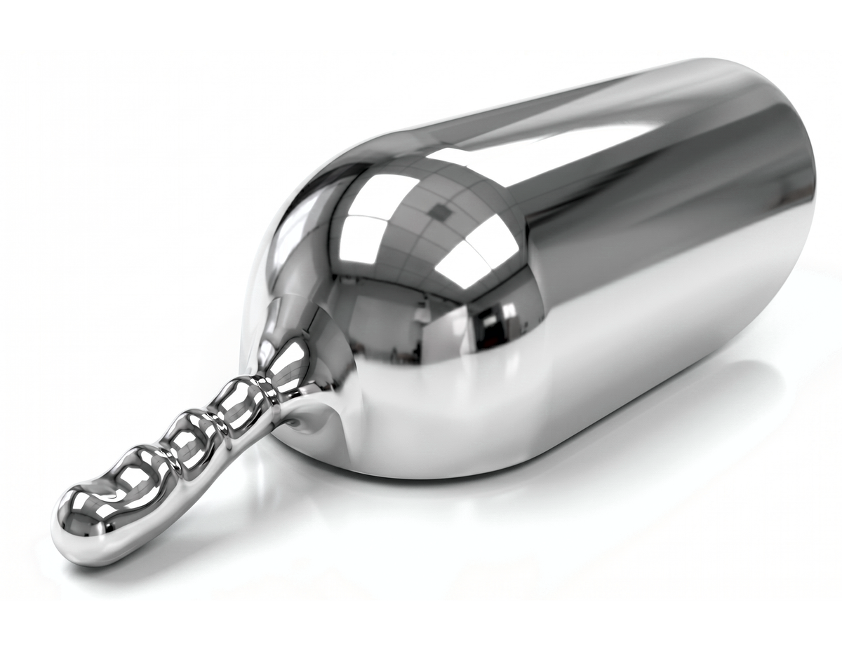 Round aluminium food scoop 2600 ml