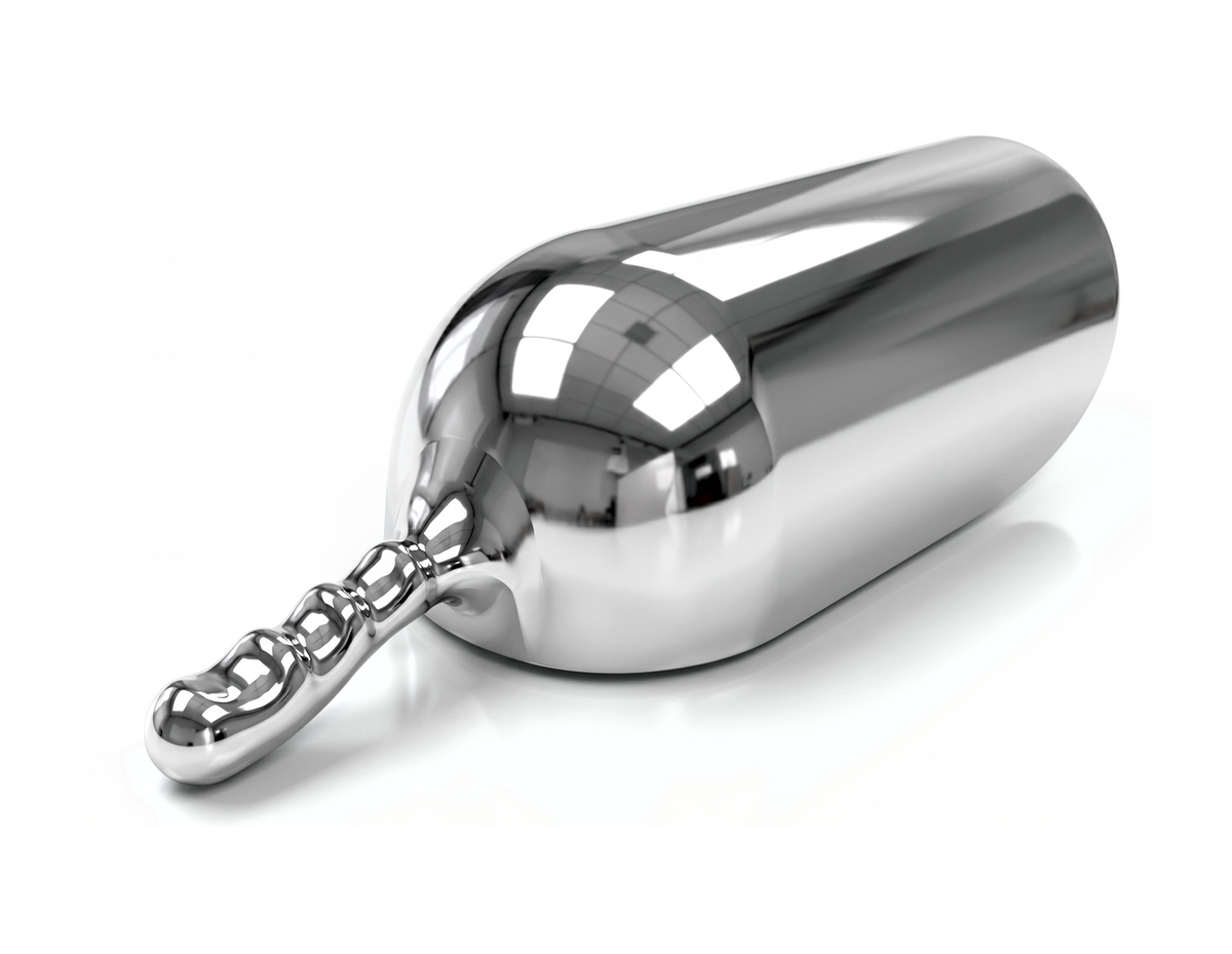 Round aluminium food scoop 1550 ml
