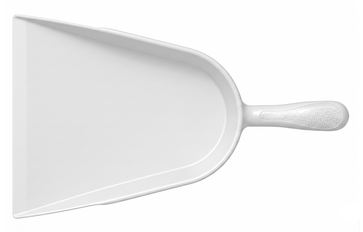 Flat plastic food scoop 2400 ml