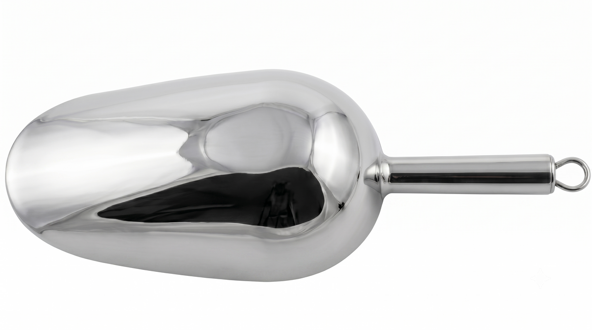 Round stainless steel 18/8 food scoop 950 ml