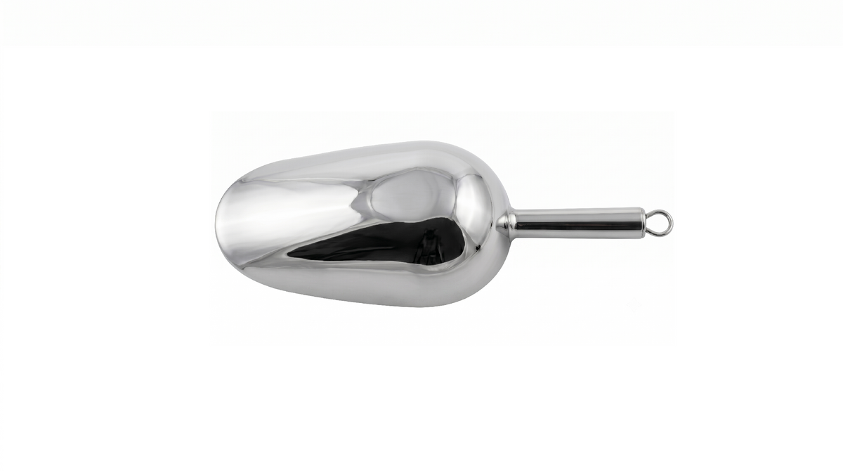 Round stainless steel 18/8 food scoop 150 ml