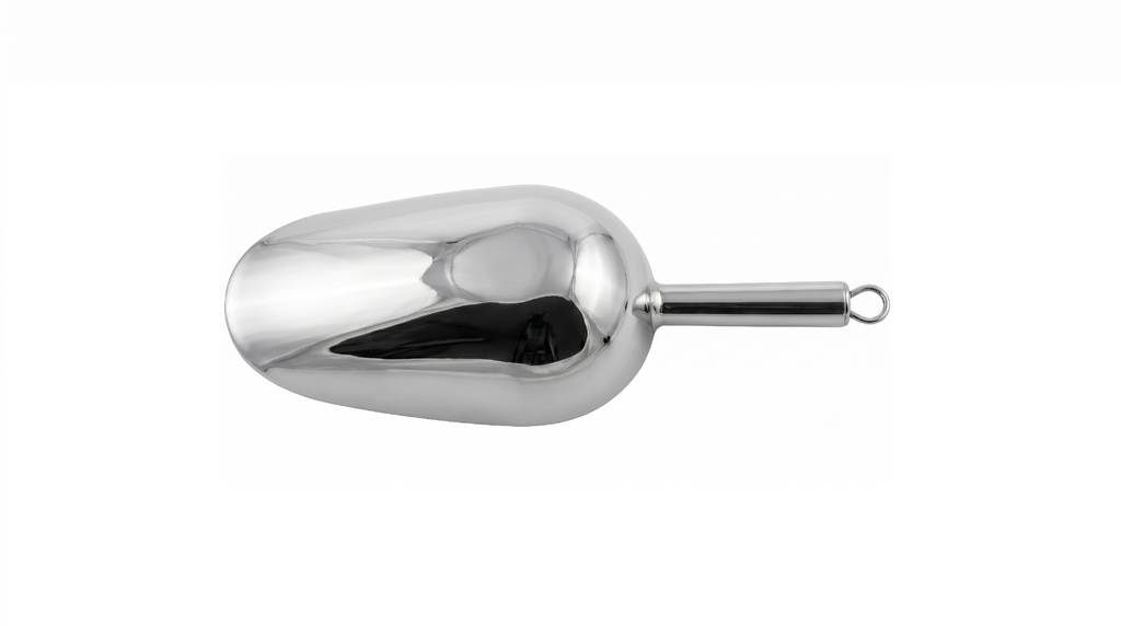 Round stainless steel 18/8 food scoop 250 ml