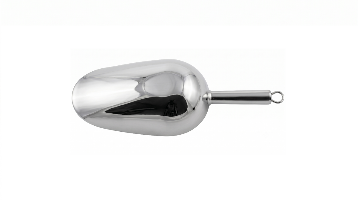 Round stainless steel 18/8 food scoop 250 ml