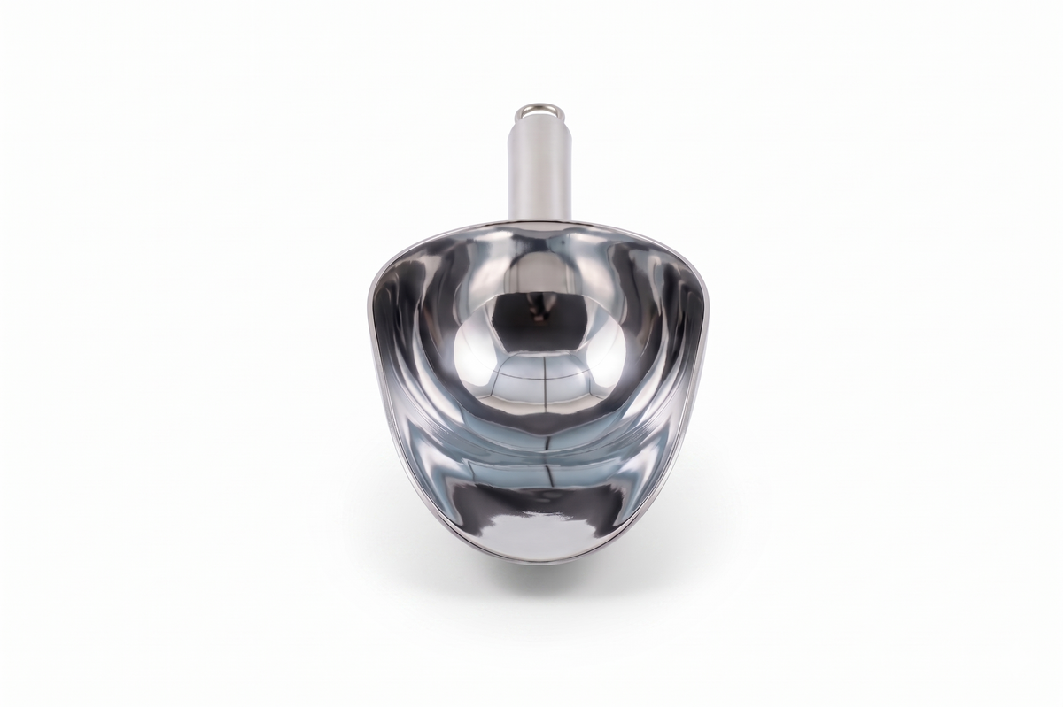 Round stainless steel 18/8 food scoop 500 ml