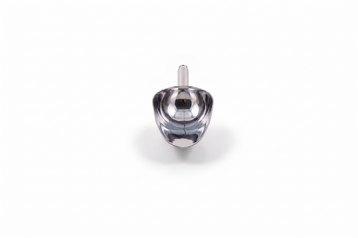Round stainless steel 18/8 food scoop 50 ml
