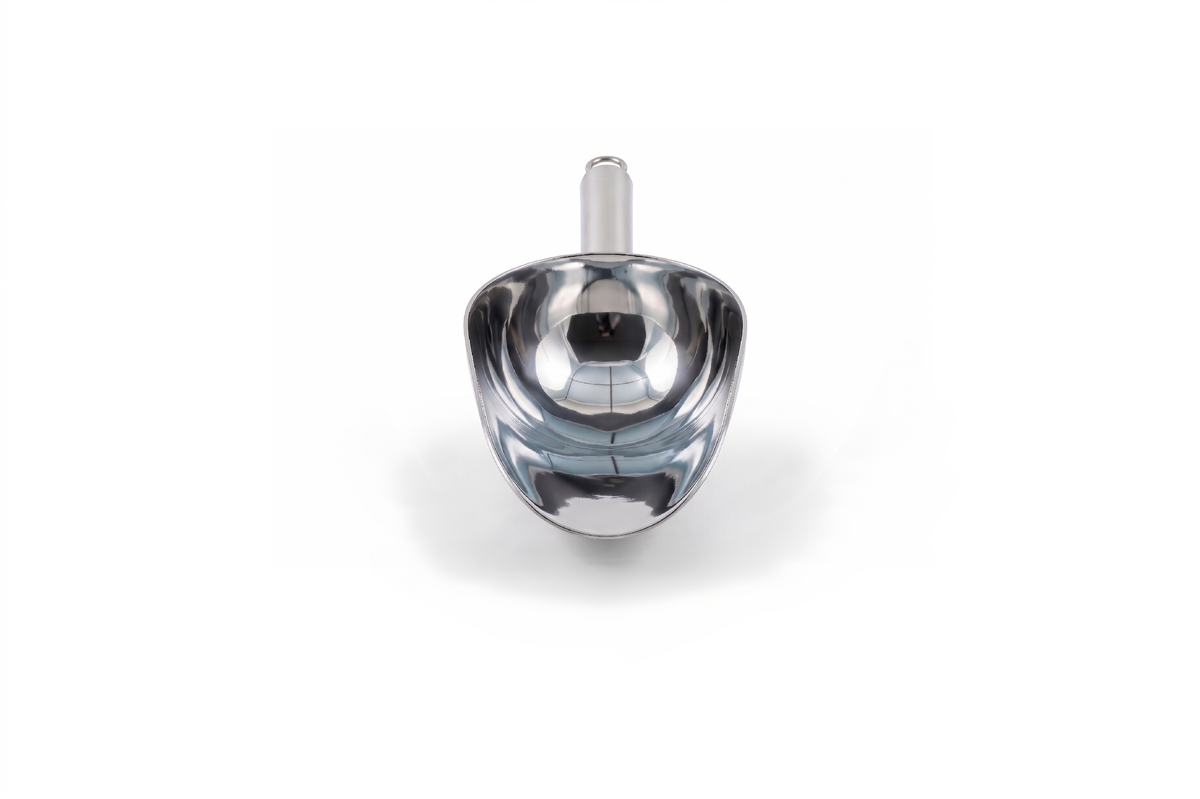 Round stainless steel 18/8 food scoop 150 ml