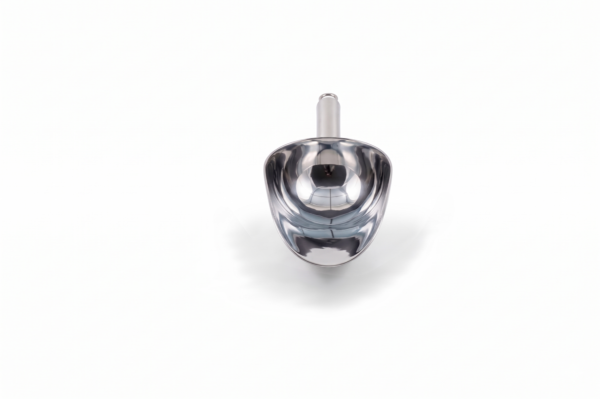Round stainless steel 18/8 food scoop 70 ml