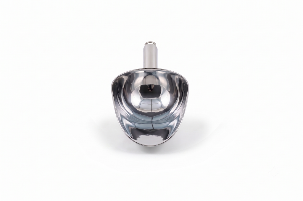 Round stainless steel 18/8 food scoop 250 ml