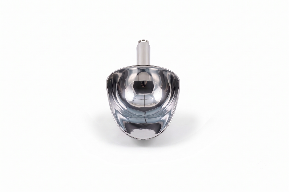 Round stainless steel 18/8 food scoop 250 ml