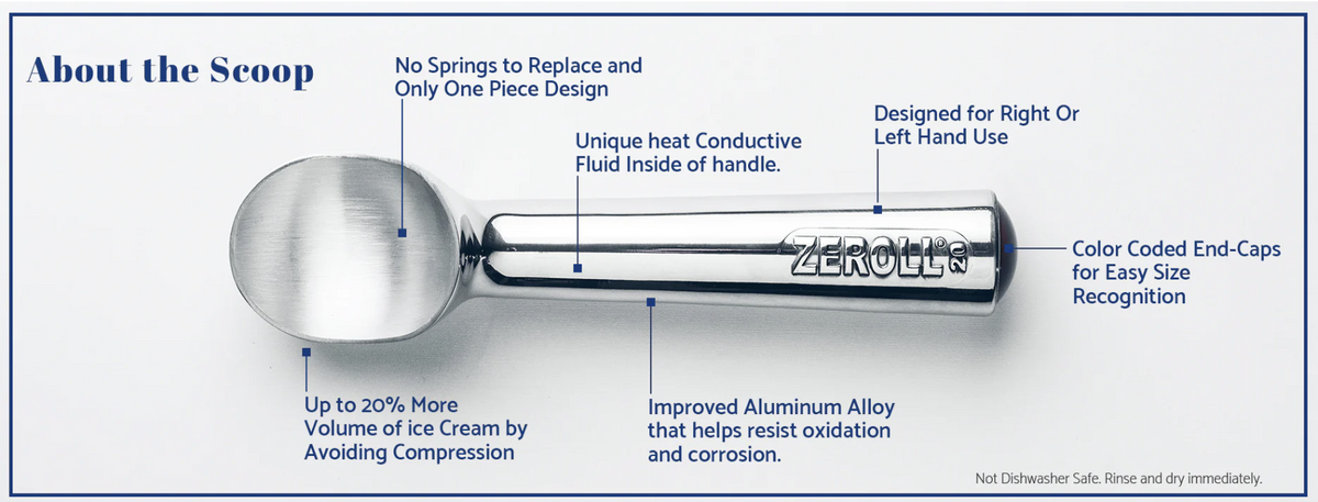 Cucchiaio gelato Zerolon® antiaderente 8 porz/L (SC1010T)